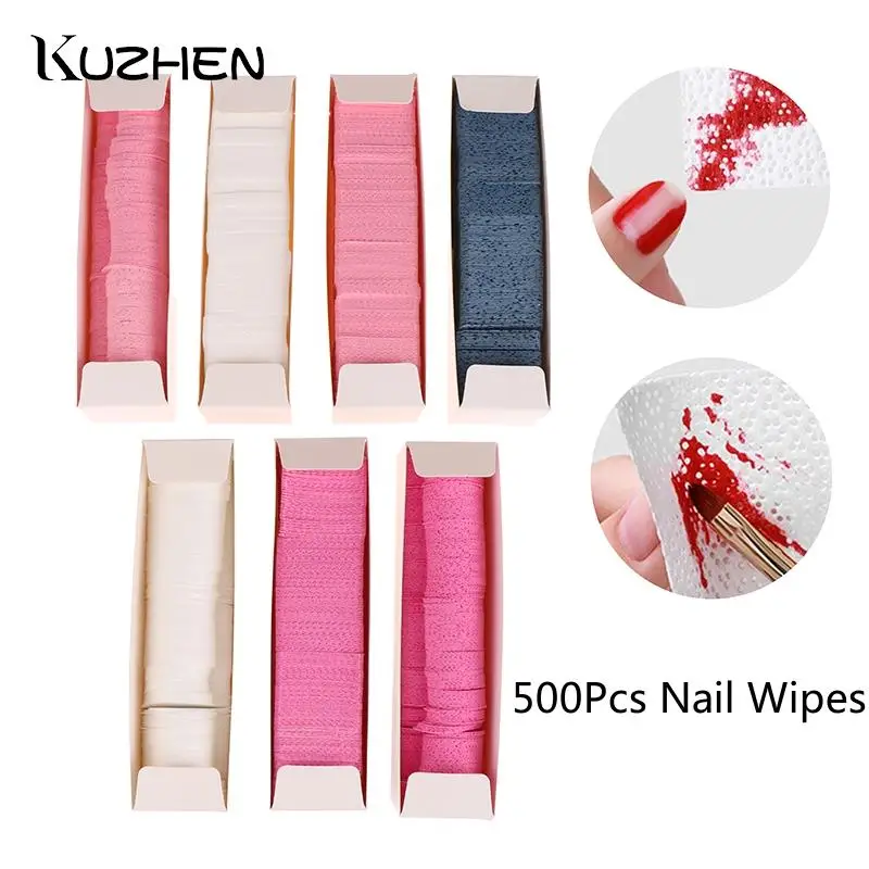 

Nail Polish Remover Gel Nail Wipes Box-packed Grafting Eyelash Glue Removal Pads Lint-Free Wipes 500Pcs Nail Cotton Pads