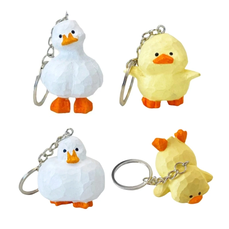 Sturdy Duckling Keychain Artisanal Detail Accessory for Nature Lovers N0HE