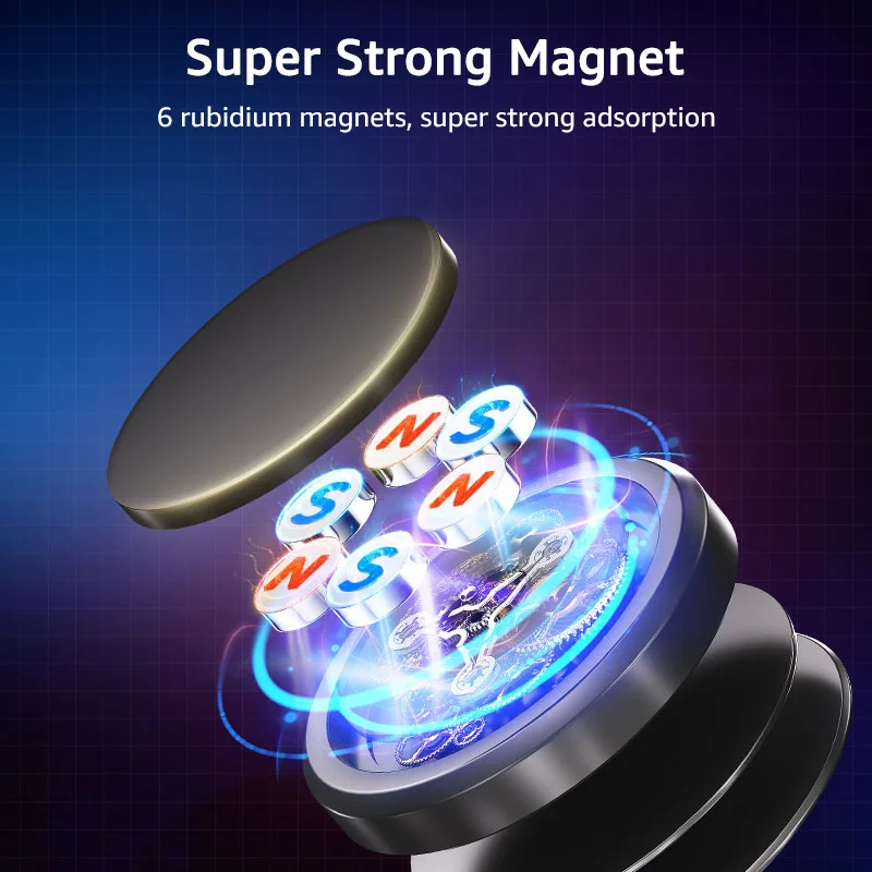 Magnetic Car Mount For iPhone Samsung Xiaomi Strong Magnet Car Steering Wheel Phone Holder Stand GPS Navigation Bracket