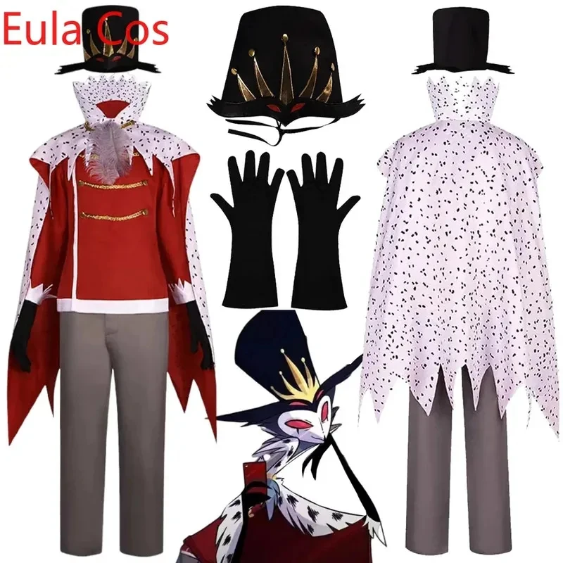w,3;f'5\b/Stolas Men Costume Anime Hotel Cartoon Helluva Cosplay Boss Roleplay Hat Cloak Gloves Male Hallo6;h\b.8'k/ view 2