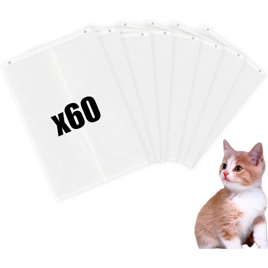

Cat Litter Box Liners for PetSnowy SNOW+ Cat Litter Box 60 PCS SelfSealing Waste Drawer Bags for Automatic cat Litter Box 60 Pc