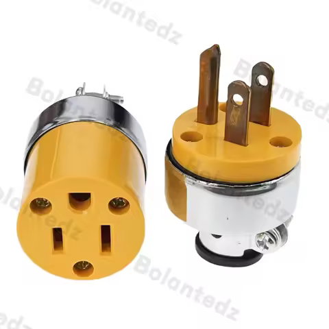 America NEMA L5-15P L5-15R US 15A Outdoor Extension Tripolar Wired Receptacle Male Female Anti-Loose Locked Plug Socket Type B