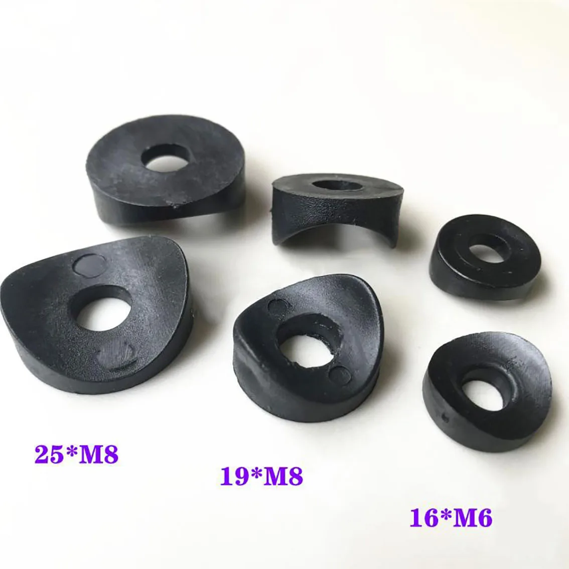 Black Plastic Hole Plug 16x6mm-25x8mm Round Washer Protection Gasket Dust Seal End Cover Caps For Pipe Bolt Furniture