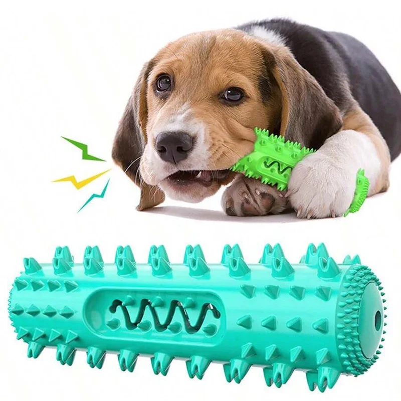 

2Pcs/Set Blue Green Dog Toys Durable Dog Toothbrush Grinding Bar Dog Grinding Cleaning Brush To Keep Teeth Healthy