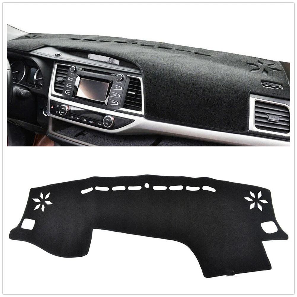 Dash Board Dashboard Cover Dashmat Sun Shade Carpet Pad Heat Proof Mat Shield Strip For Toyota Highlander 2016-2019 XU50