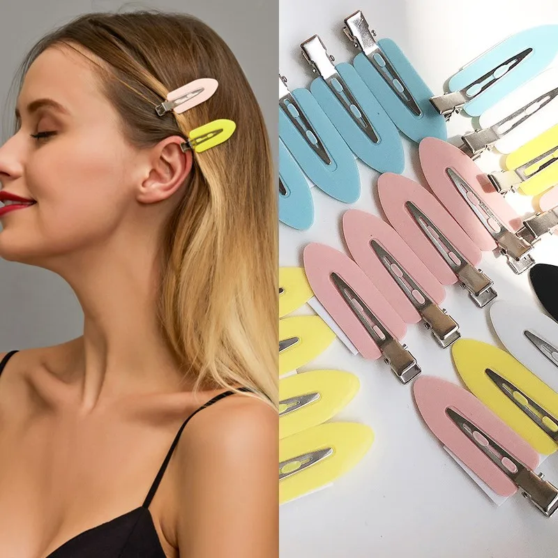 Pasador de flecos sin costuras para mujer y niña, pinzas para el cabello, flequillo lateral, accesorios para el lavado de la cara, accesorios para el cabello, 4 unidades por lote, novedad de 2023