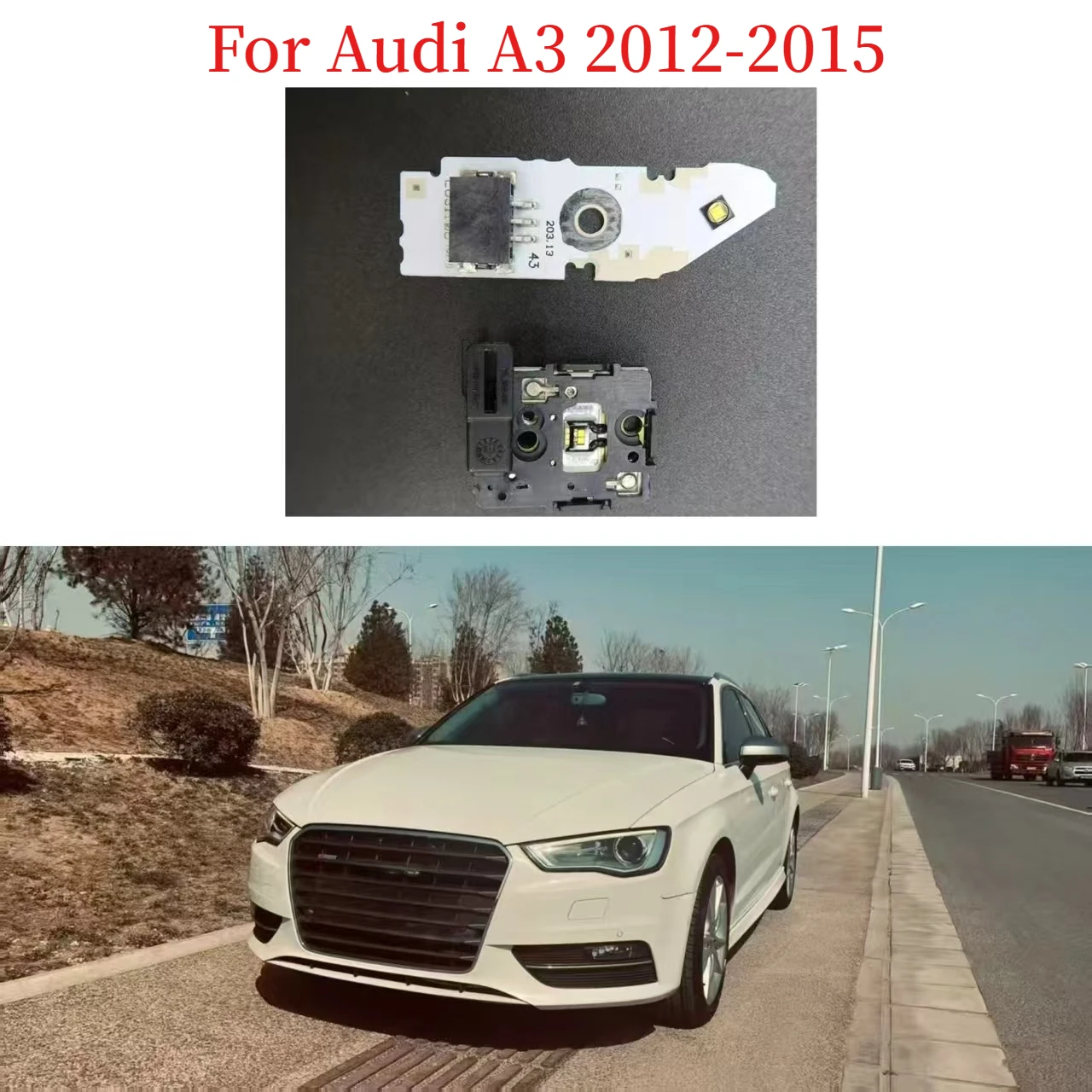 

White Angle Eyes LED DRL Light Source Circuit Board Ballast Chip For Audi A3 2012-2015 Xenon Headlight Replacement Repair Parts