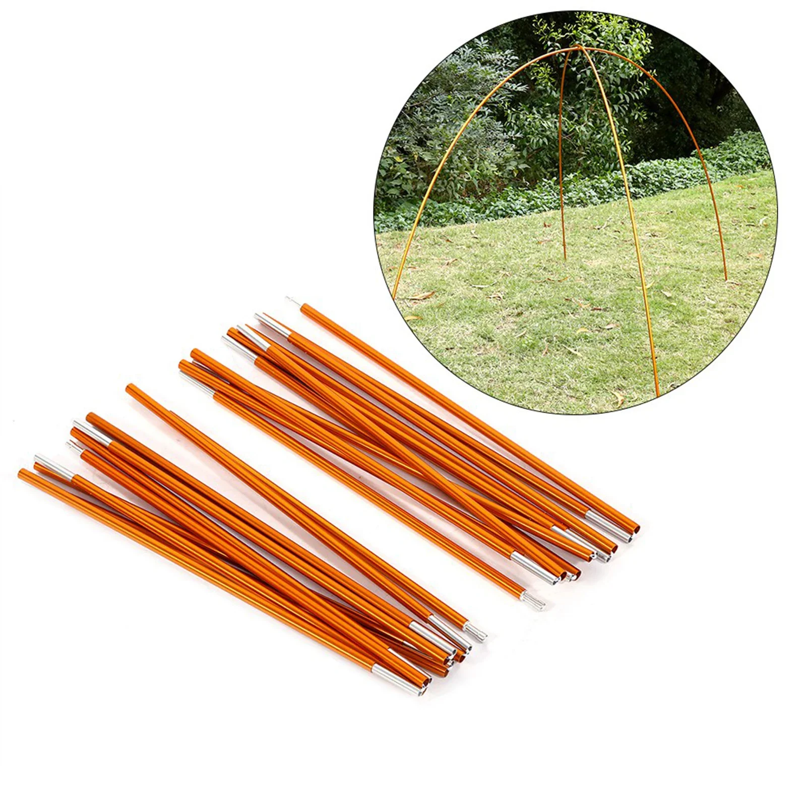 2pcs Outdoor Aluminium Alloy Tent Building Supporting Rod Pole Bar For Hiking Camping Tent Accessories