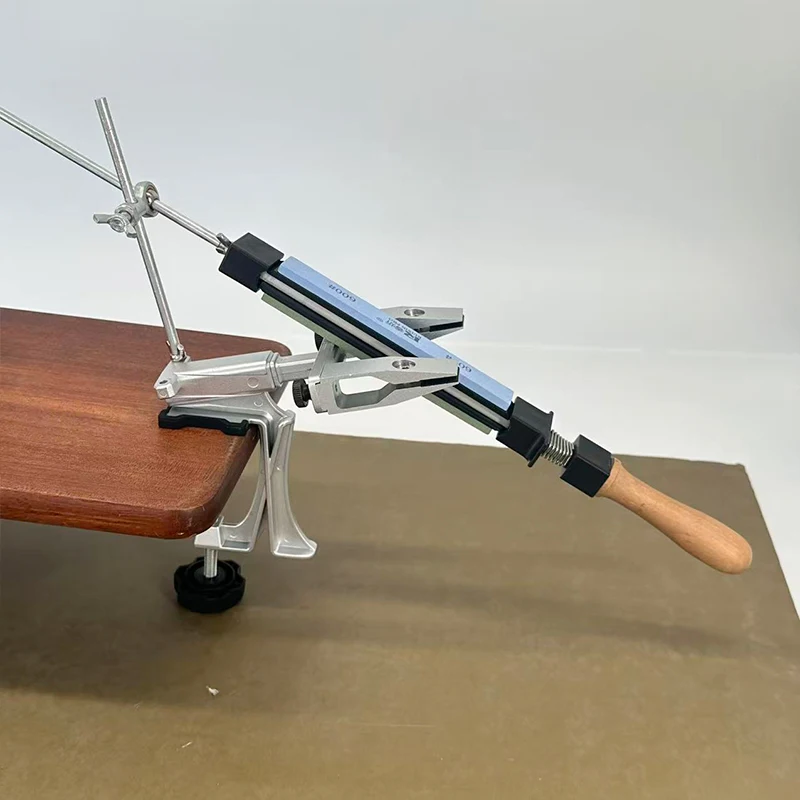 

1 шт., ручная точилка с фиксированным углом, вращающийся регулируемый угол для заточки алмазов, быстрая резка, зажим для кромок, держатель стола