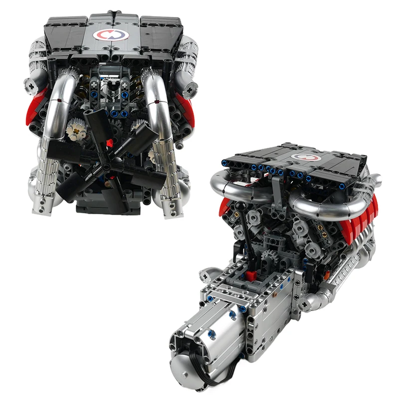 

Mould King 10203 V8 Engine Motorized Simulation Model with Electric Drive 1169pcs Building Blocks for Technical Car Enthusiasts