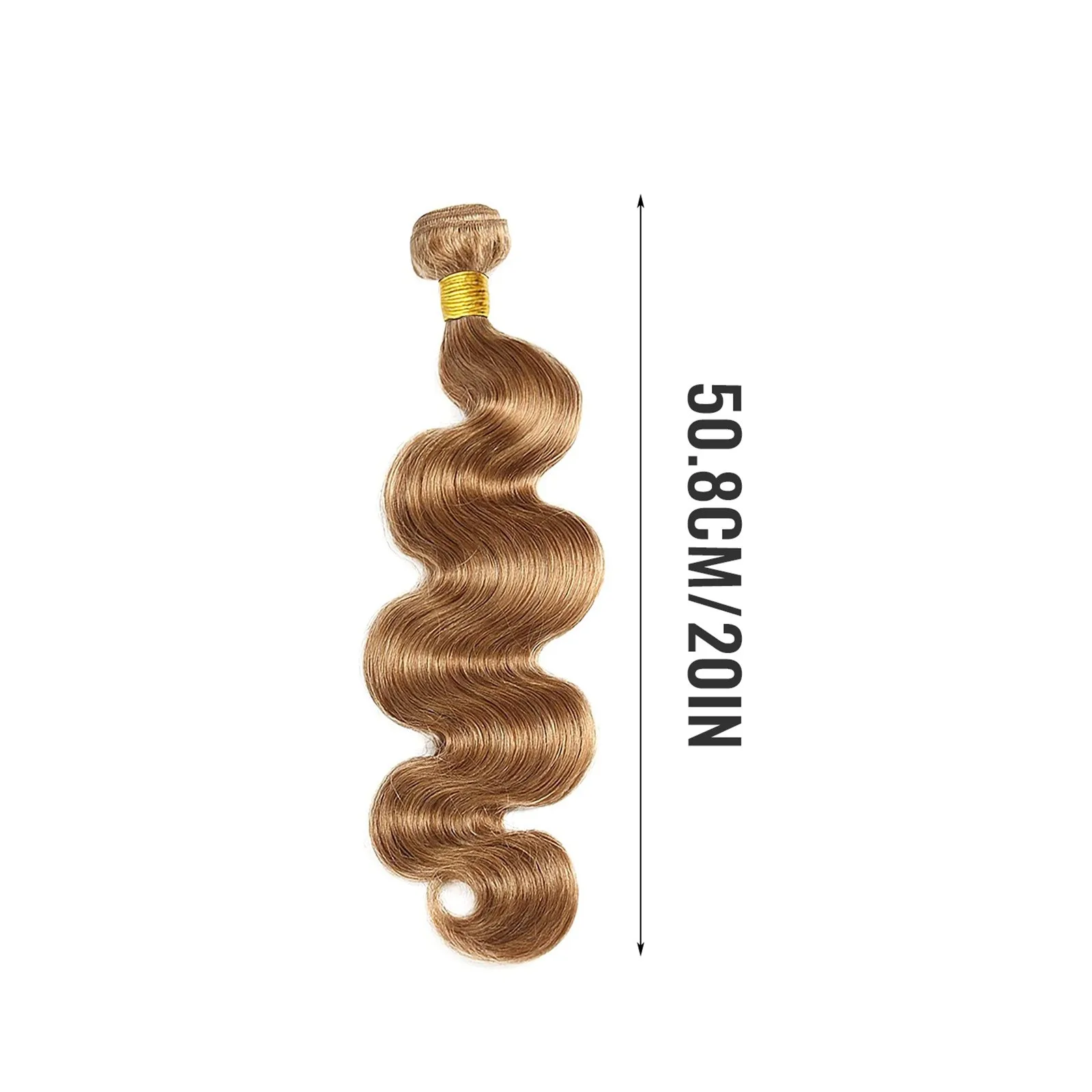 Golden Hair Weft Wave Hair Weft Real Hair Cosplay Styling Beauty Makeup Net Red Popular Solid Color Multiple Sizes