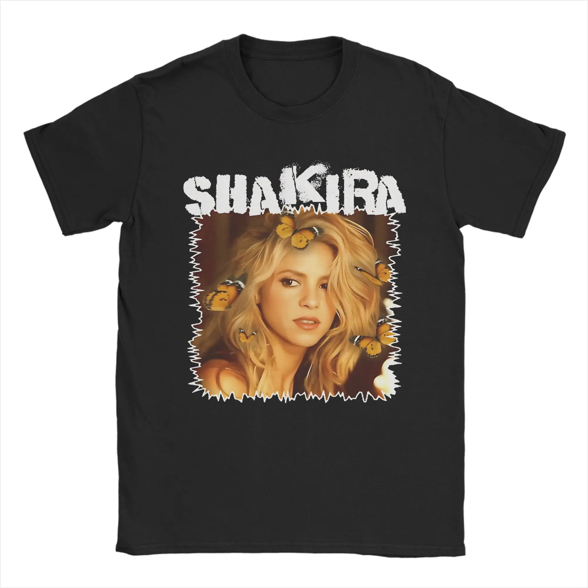 Men Women T Shirt Grunge Framed Shakira T Shirts Novelty  Summer Tees Funny 100% Cotton Clothing Gift Idea