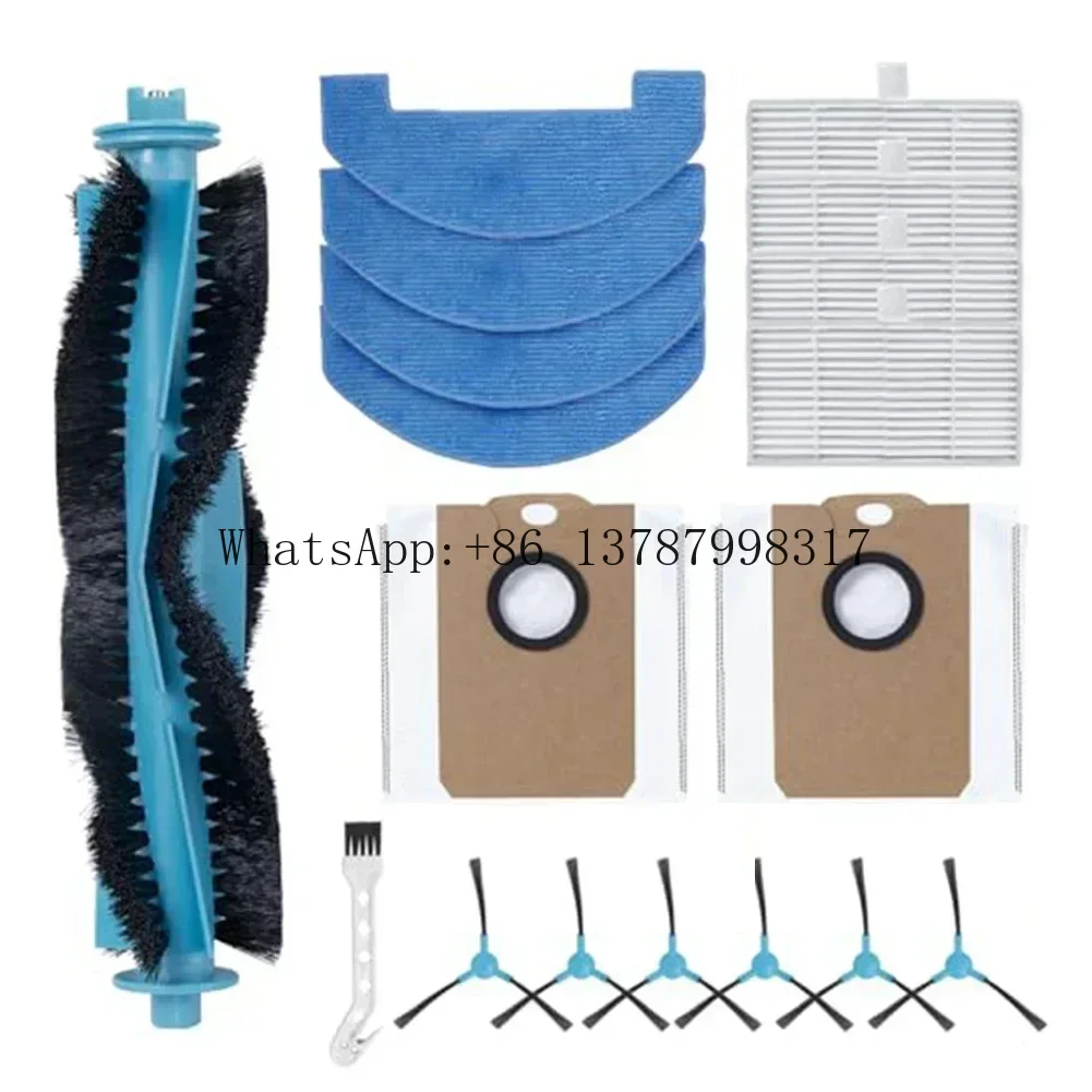 Main Side Brush Filter Mop Pad Dust Bags Kit For MS1 MAX/ For D10 / For Q8 Max/For Q8/ For L15/ For Trouver E10