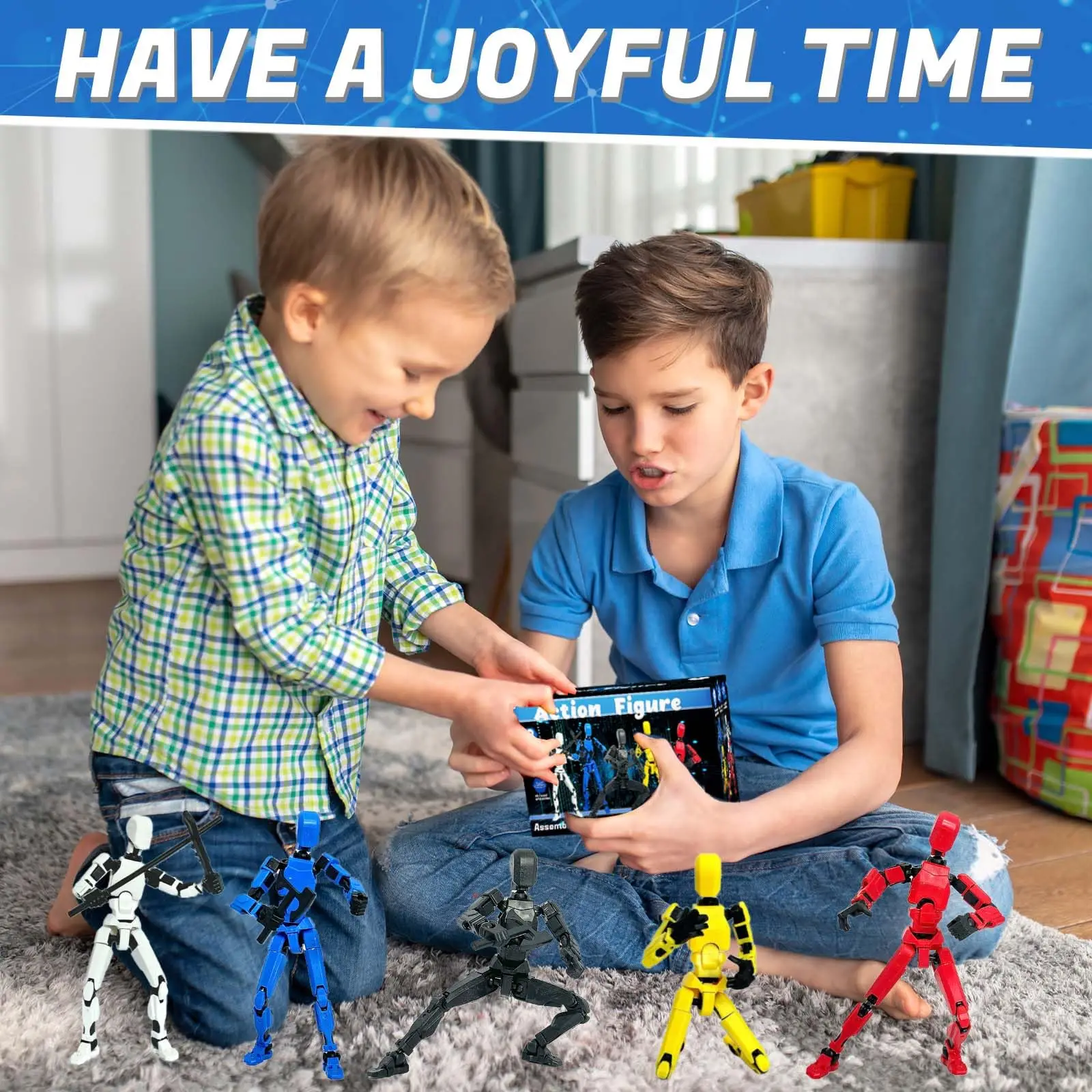 (조립 완료) T13 액션 피규어 세트 (박스 포함), 3D 프린팅 13 로봇 타이탄 13 액션 피규어, T13 액션 피규어 조립 완료