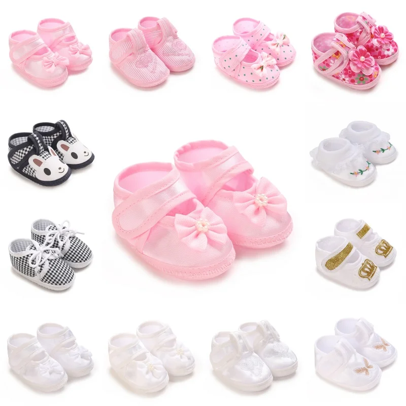 

Весенне-осенняя новая детская обувь для крещения 0–3 месяцев, детская обувь с мягкой подошвой, противоскользящая дышащая мужская и женская прогулочная обувь