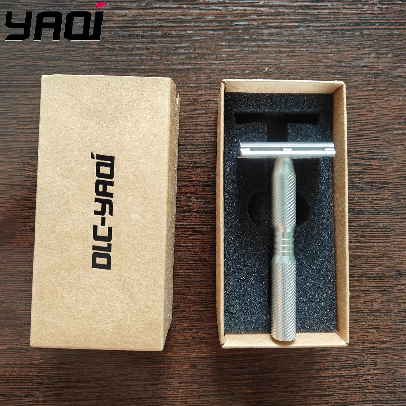 ماكينة حلاقة آمنة خفيفة الوزن من YAQI Ghost (إصدار ألومنيوم) مع فجوة شفرة 0.7 مم توفر حلاقة دقيقة وفعالة للذكور