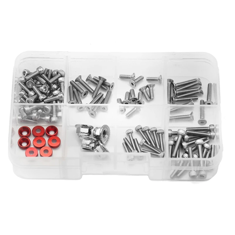 RC Car Upgrade Stainless Steel Hexagon Screw Nut Screws Kit  For Arrma 1/18 Granite Typhon Mojave Grom RC Car Toy Accessories