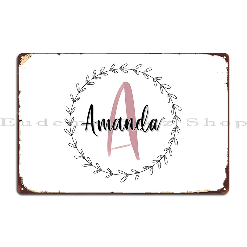 Amanda Personalised Name Metal Plaque Living Room Living Room Character Wall Pub Tin Sign Poster