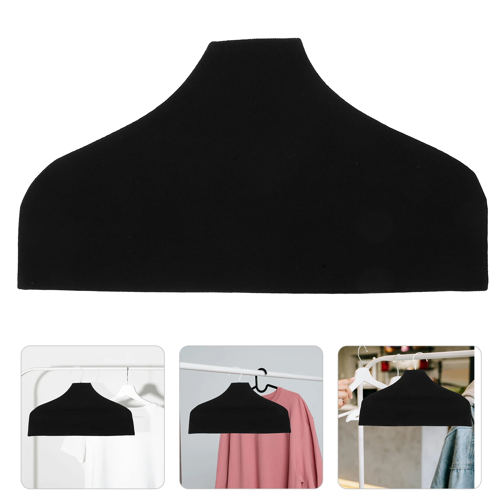 

3Pcs Non-Slip Linen Cloth Hanger Covers Breathable Cotton Fabric for Wardrobe Organization Clothes Protectors Clothing Cover