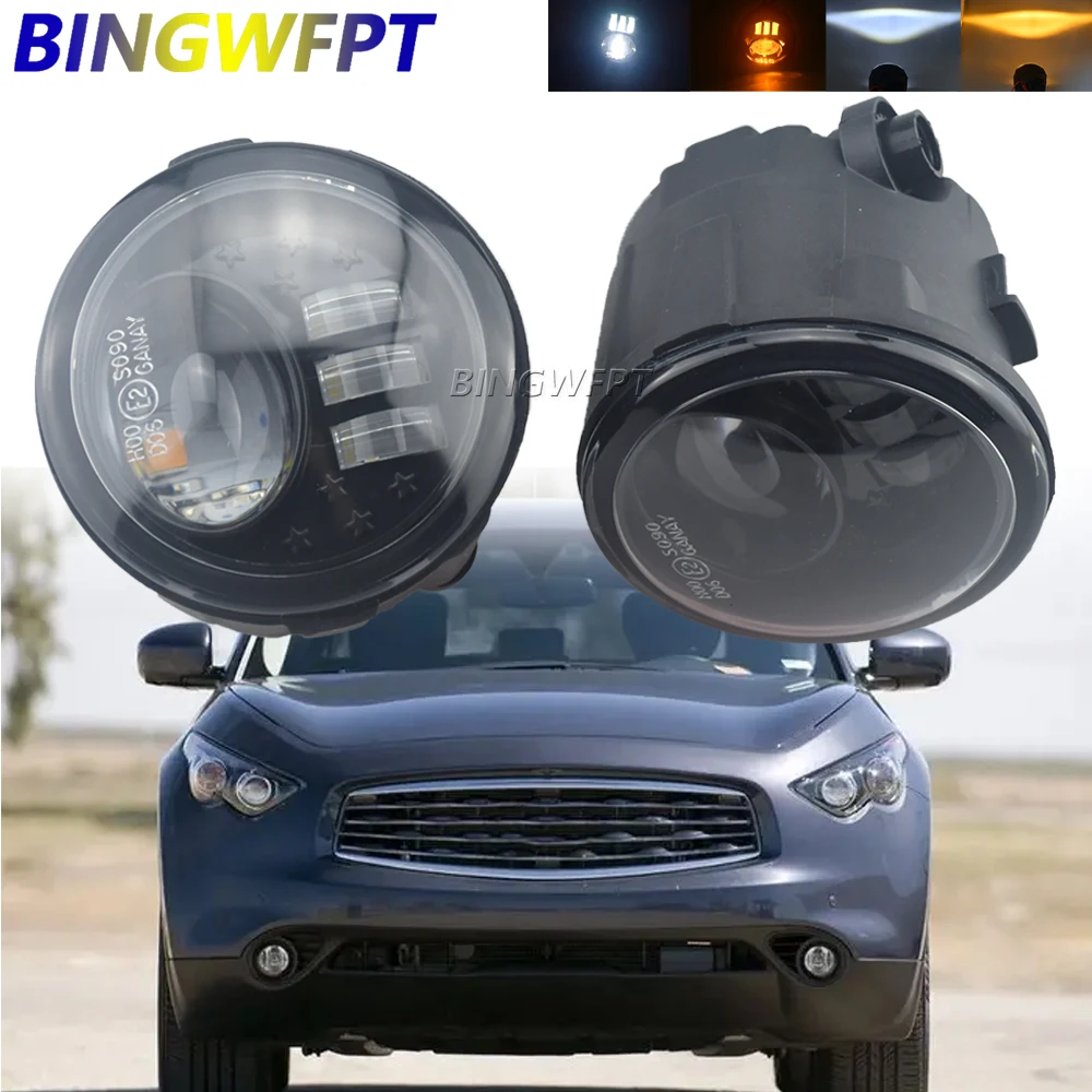 

2PCS Daytime Running Lights Car Front Bumper Fog Lamp DRL Fog Light For Infiniti FX FX35 FX37 FX45 FX50 FX30D 2006-2015