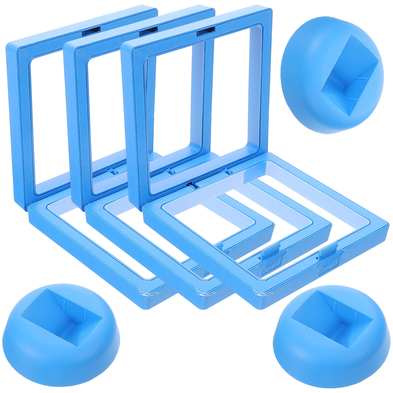 

10 set Floating Jewelry Box Display Case For Necklace Ring Bracelet With Base Specimen Display Holder Gift Packaging Storage