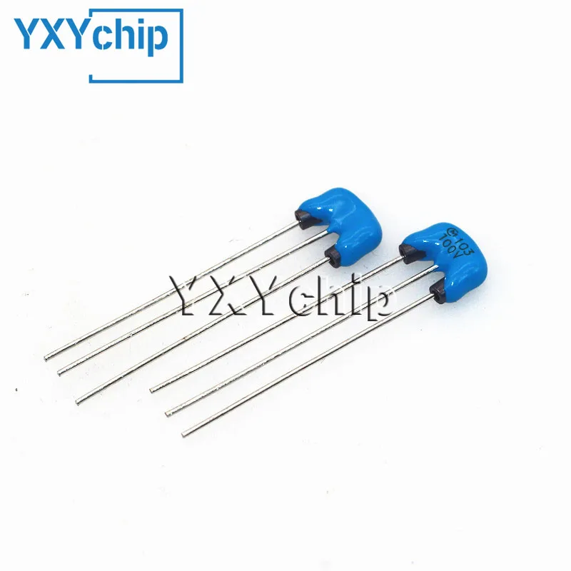 10pcs 100V Three-terminal Filter Capacitor DSS1NB32A101/102/103/221/222/223/471Q55B Emi Static Noise Filter Dip New Original