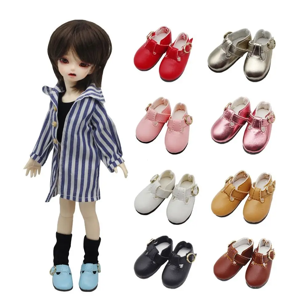 

PU Leather 4.6cm Colorful Shiny Sneakers Shoes Doll 1 Pair Doll PU Leather Shoes Cute Lightweight Leather Boots Clay Dolls