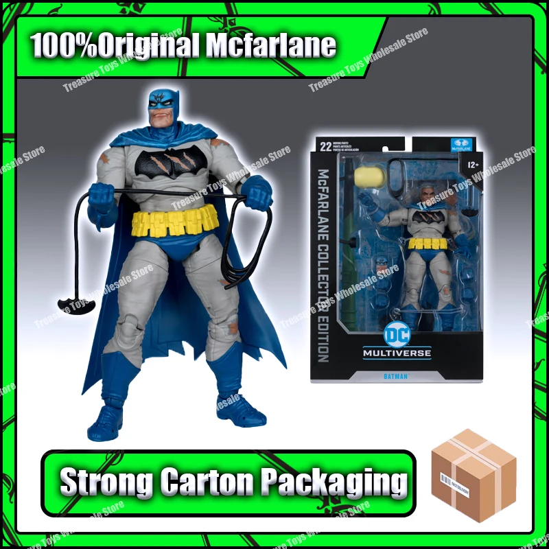 Mcfarlane Toys Dc Multiverse Batman Battle Damage Blue (The Dark Knight Returns) Anime Action Figure Model Custom Gifts Toys