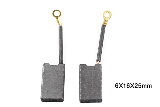 

Пара угольных щеток 6x16x25 мм для больших электрических отбойников 95/110/105 — прочные угольные щетки Mini Dominator 105.