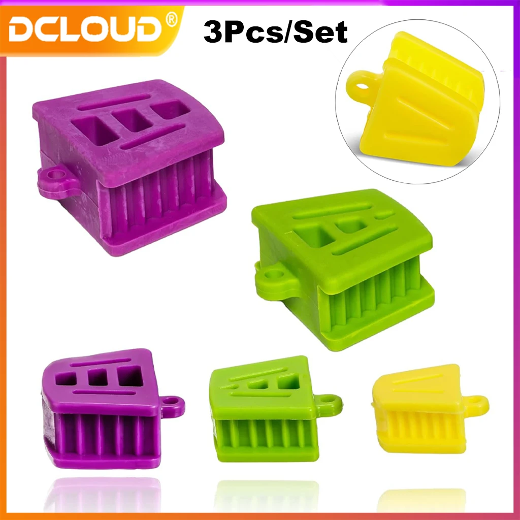 

3 Pcs/Set Dental Mouth Opener Set Latex Bite Rubber Retractor Occlusal Pad S/M/L Teeth Prop for Dentist Clinic & Surgery