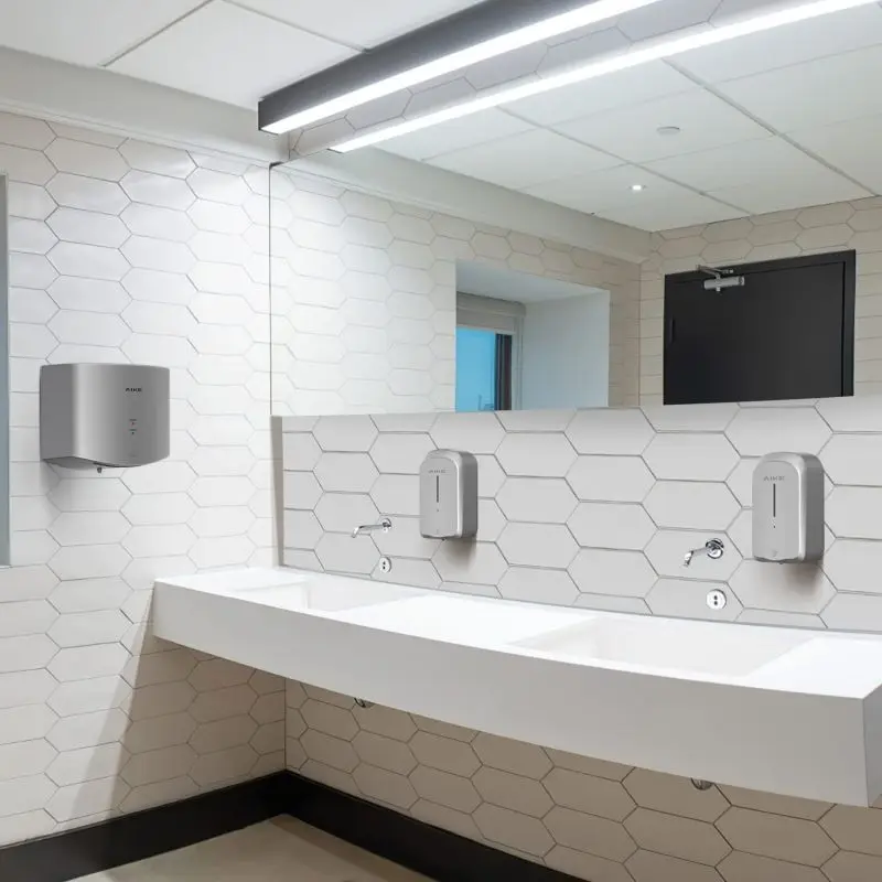 AIKE Händetrockner mit automatischem Sensor, 1400 W, Hochgeschwindigkeits-Luft-Händetrockner, Badezimmer, Toilette, Waschraum, Händetrockner, 10 S, schnell trocknend