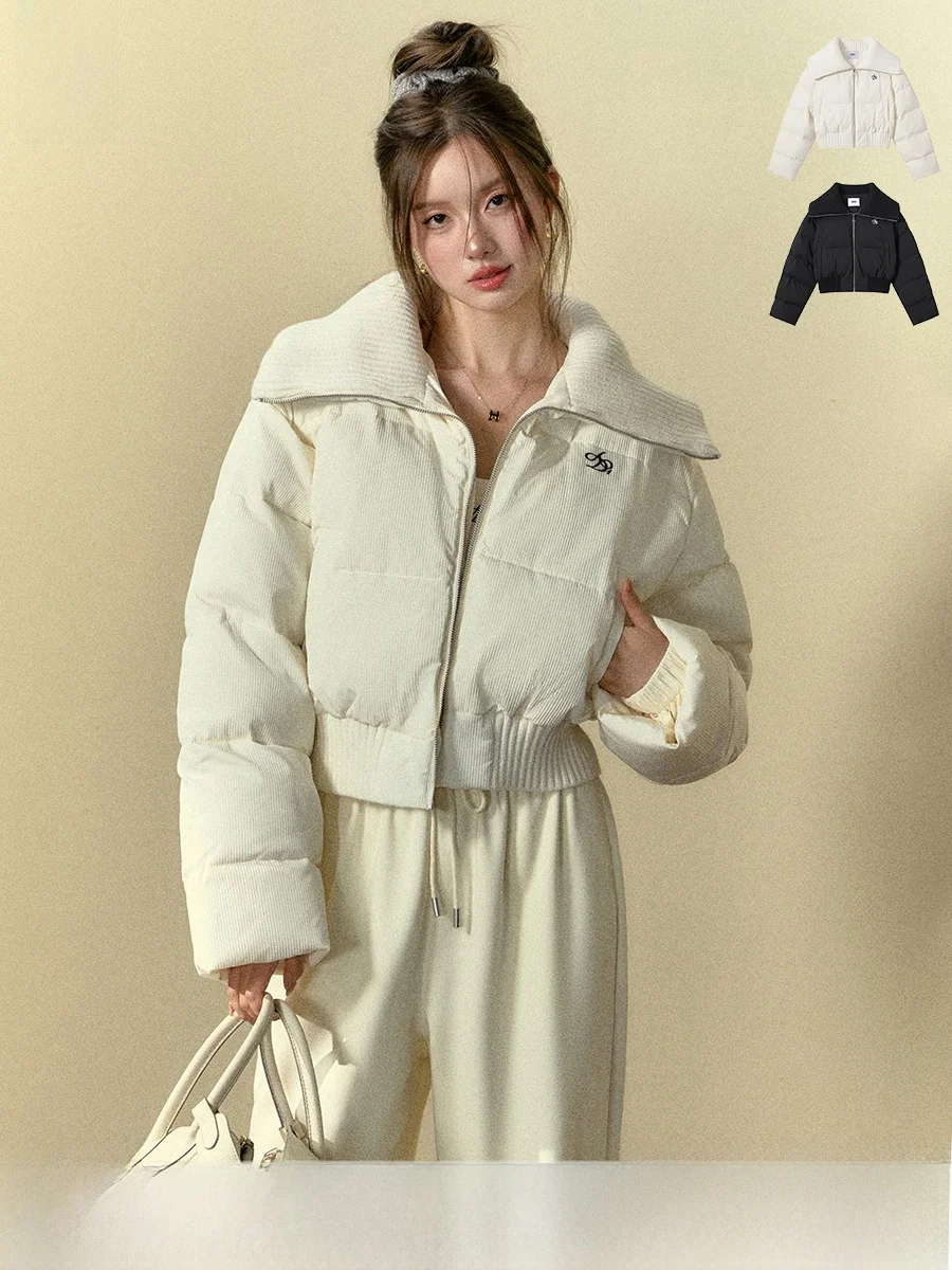 

Andyet Ad Milk Sugar Design Вязаная шило с плечами из хлопка Свободное пальто для женщин Faion Зимняя верхняя одежда