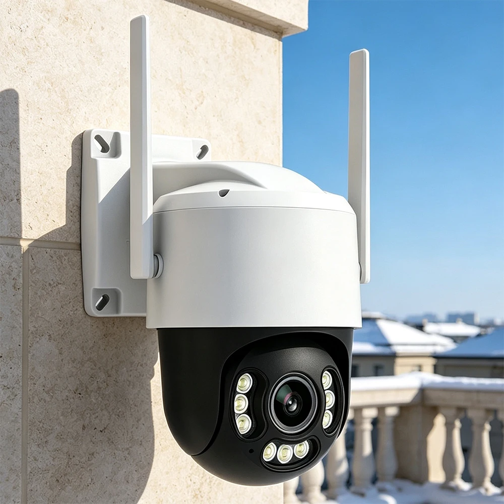 4K 8MP/5MP 5X 10X Optical Zoom WiFi POE PTZ Security Camera Outdoor Metal Shell Auto Tracking 2-Way Audio Spotlight IP Cameras