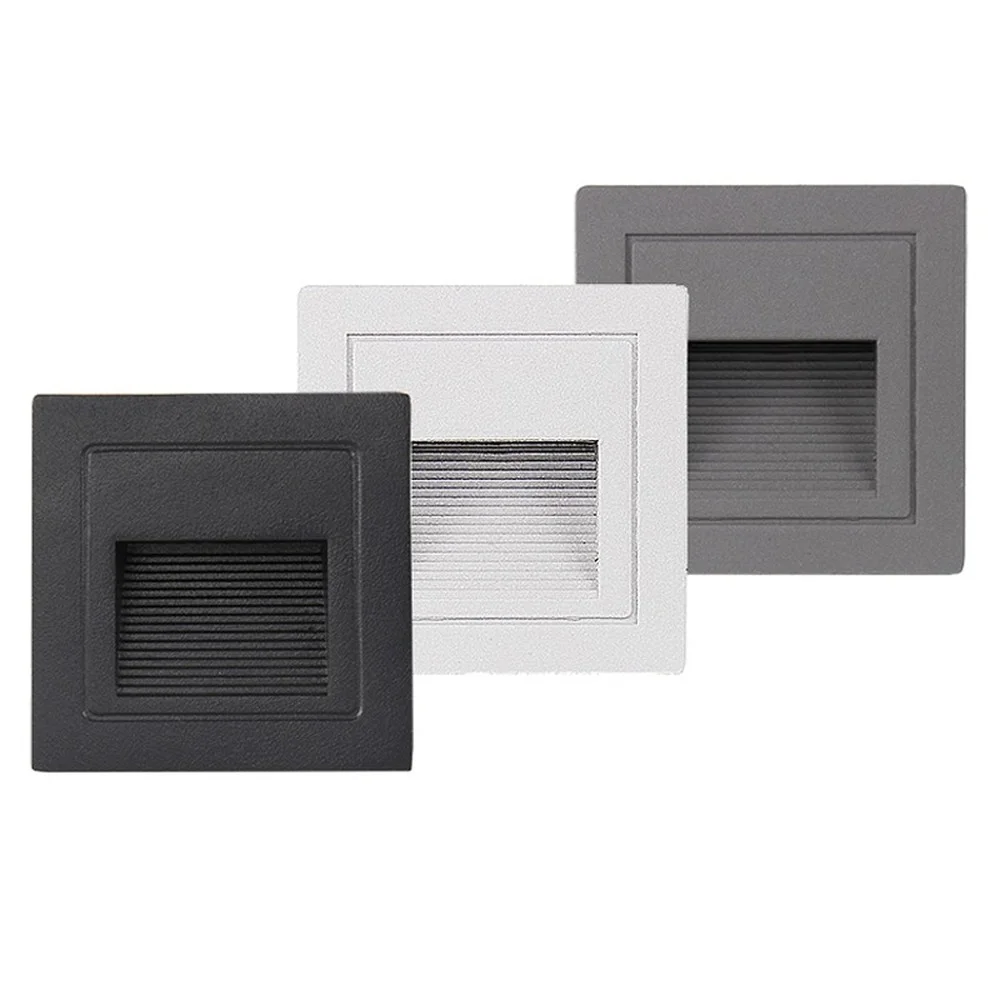 Led Step&Stair Light 3W Recessed Wall Sconce Outdoor Waterproof Deck Flooring Lamp for Garden Porch Channel Stairway Staircase