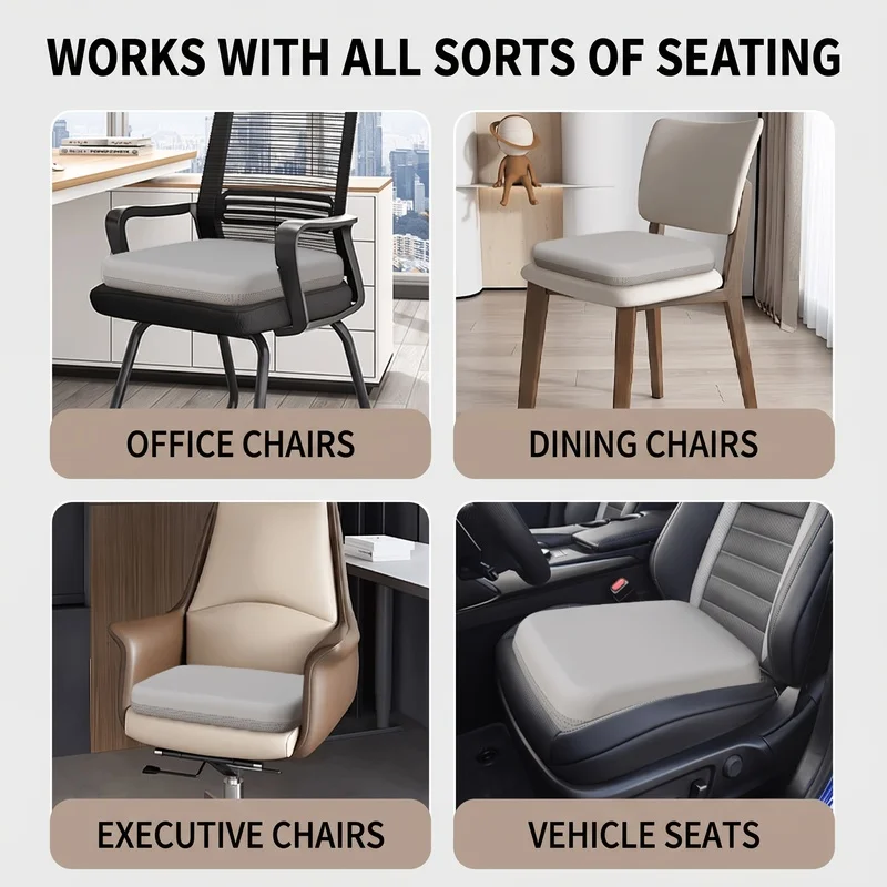 1Dining Chair Cushion，Memory Foam Cushion，Ergonomics，Slow Rebound，Anti-Flattening Design，Suitable for Office Chairs，Odorless All