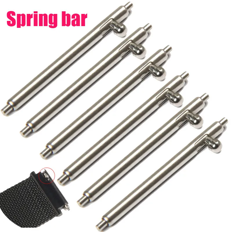 50pcs 1.8mm Diameter Spring Bars Pepair Tools & Kits Quick Release Watch Strap Pins 12 14 16 18 19 20 21 22 23 24 mm Length