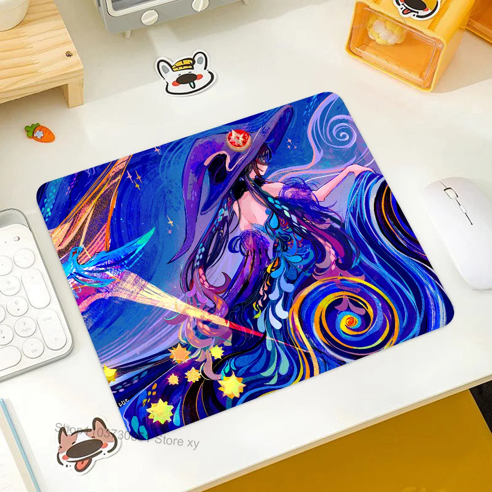 

Mona Megistus Genshin Impact Mousepad RGB Small Size Gaming Mouse Pad With LED Light Desk Mat Super Smooth Non-slip Rubber