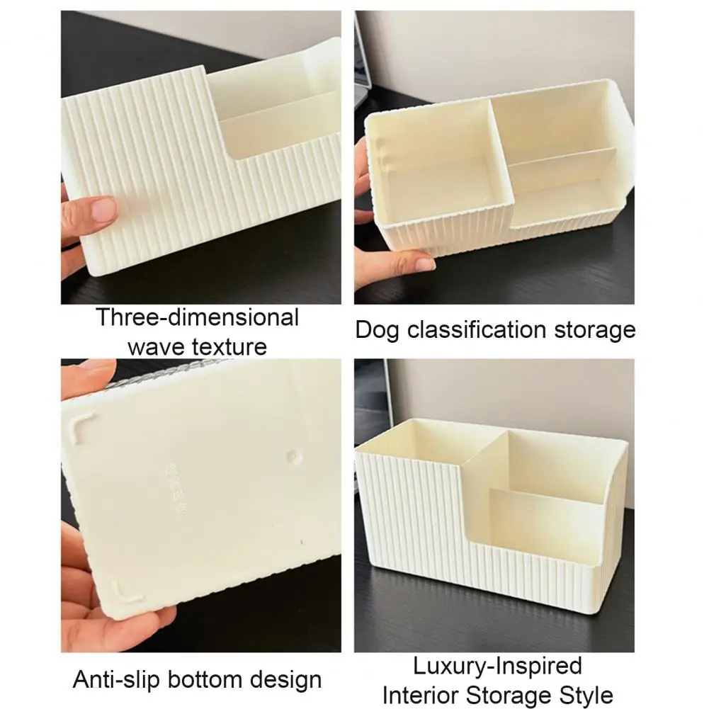 Cosmetic Storage Basket with Handles Desktop Organizer for Easy Access on Dressing Table
