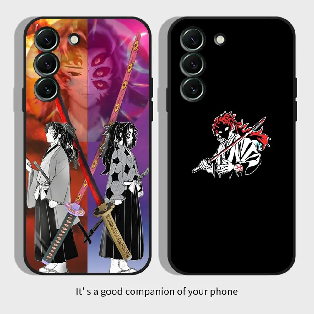 D-DemonS S-Slayer Yoriichi Tsugikuni чехол для телефона для SamsungS24,S23,S22,S21,S20 Ultra Pro S10,S30Plus,20 Ультрачерный чехол