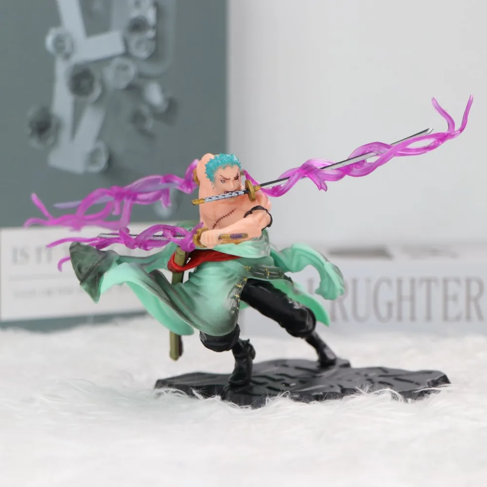 10cm One Piece Anime Figure GK Roronoa Zoro Three-blade Sa-maximum Manga Anime Statue Action Figure Collection Model Kid Toy
