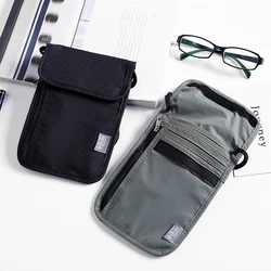 Waterproof RFID Nylon Storage Bag Travel Document Card Passport Bag Neck Wallet Money Document Card Passport Pouch