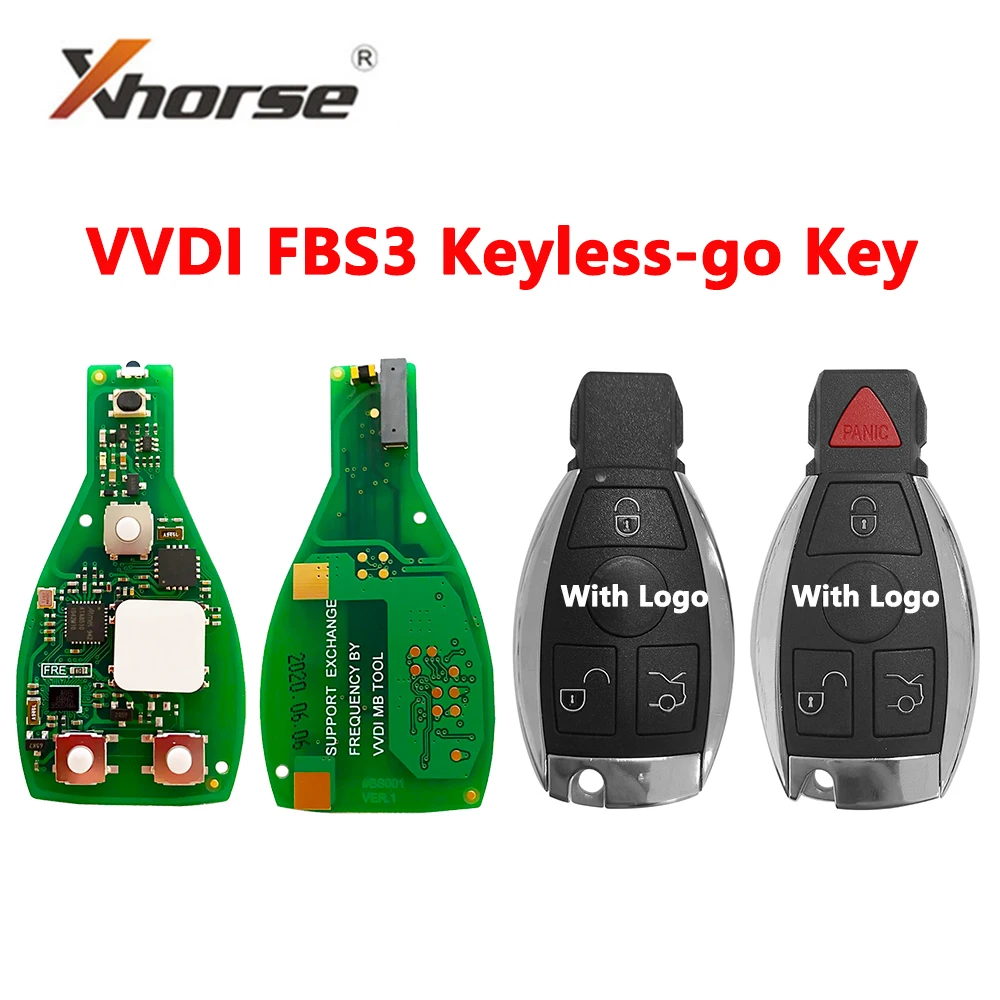 

Xhorse MB VVDI FBS3 BGA Keyless Go Key 315/433Mhz for Mercedes Benz W204 W207 W212 W164 W166 W221 3/4 Button Car Key