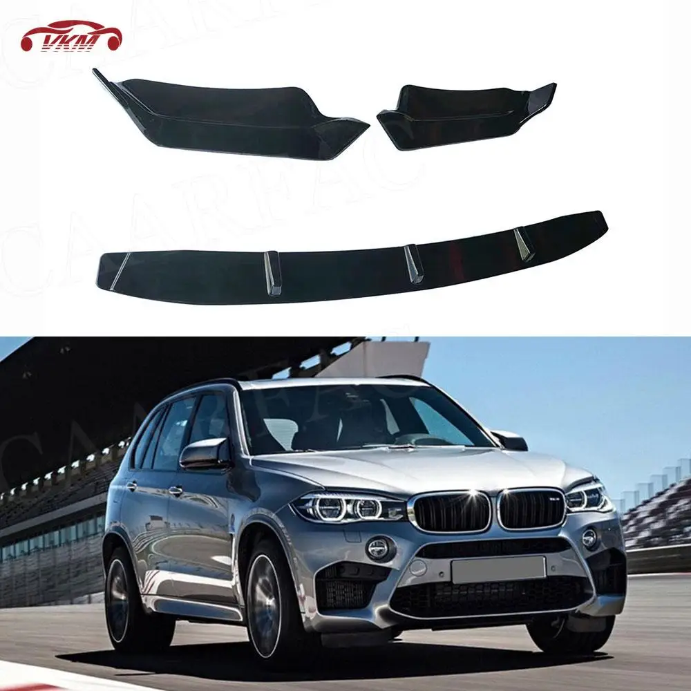 

Front Bumper Lip Cover for BMW F85 X5M F86 X6M 2015 2016 2017 2018 Front Chin Spoiler ABS Gloss Black 3Pcs/set