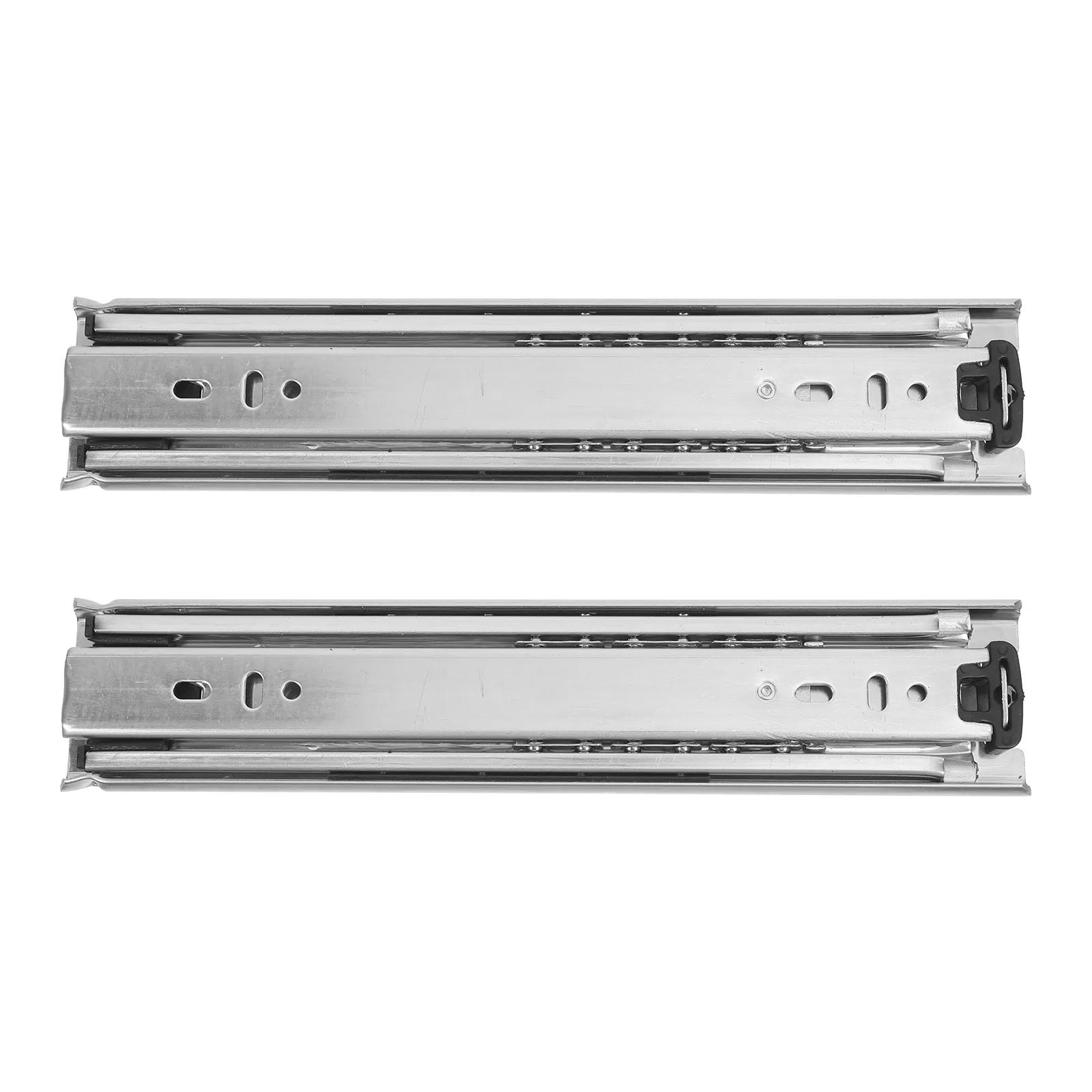 

2pcs Stainless Steel Ball Bearing Drawer Slides Full Extension Side Mount 10 Inches Heavy Duty Metal Cabinet Sliding Rails For
