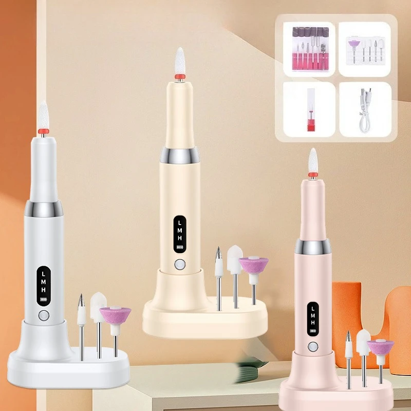 

Electric Nail Polisher Drill Bits Professional Nails Grinding Polishing Dead Skin Removal Art Sanding File Pen Manicure Machine