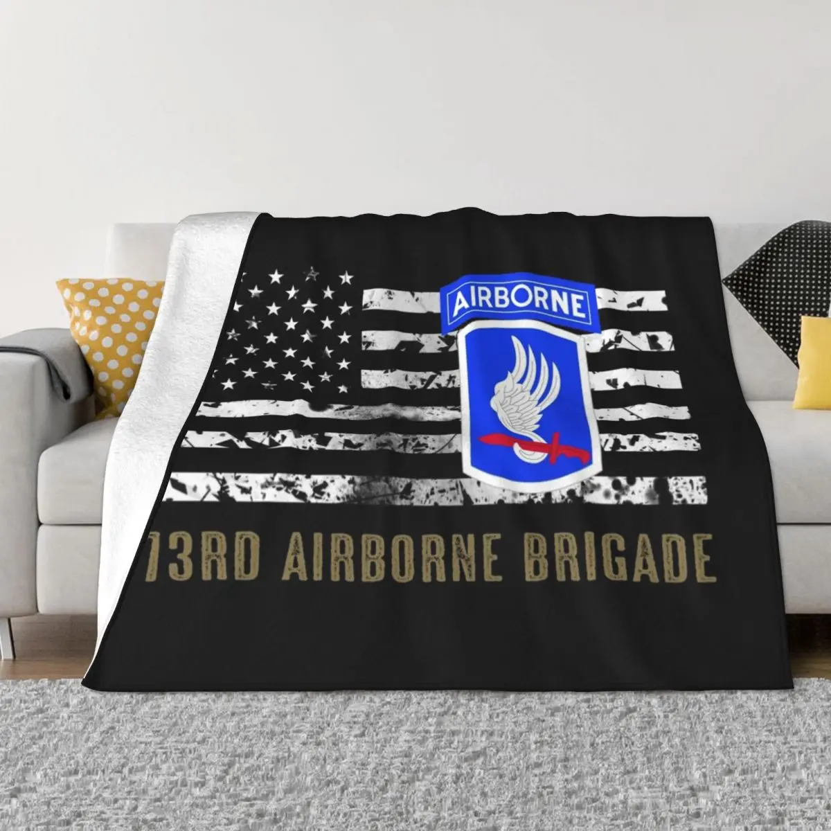 

173rd Airborne Brigade (Distressed Flag) Throw Blanket Blankets Sofas Of Decoration Soft Extra Large Throw Blankets