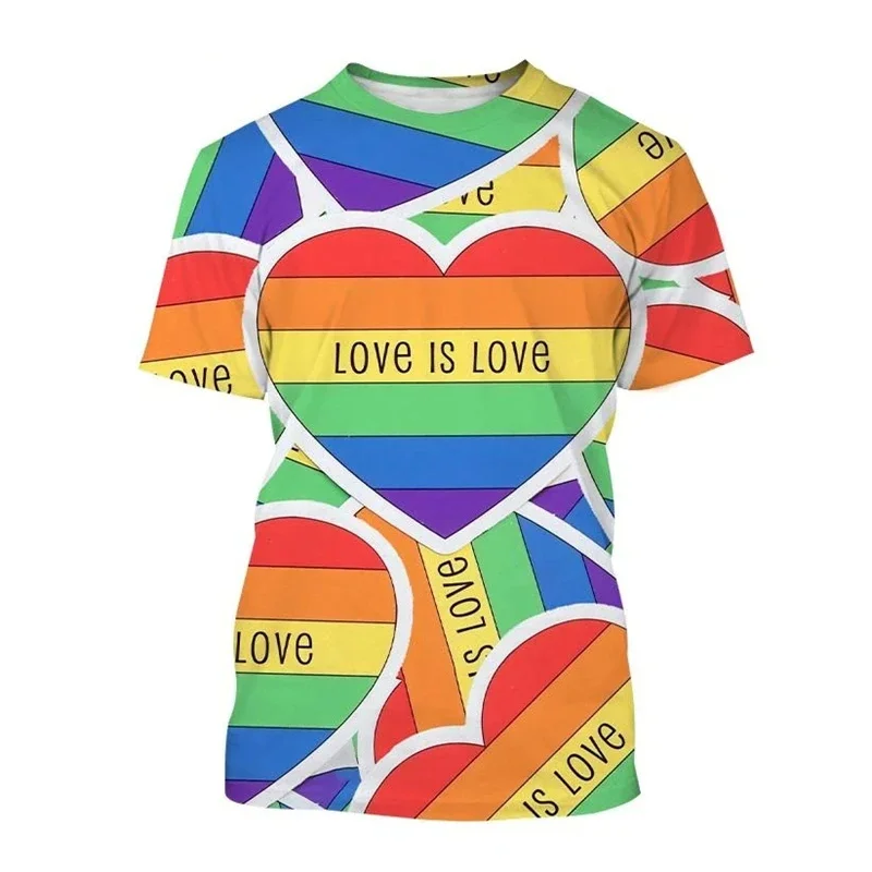 3D Print Happy Pride Day T Shirt For Men Clothes Fashion Sports Cp Graphic TShirts Harajuku Y2k Women T-Shirt Funny Boy Tops
