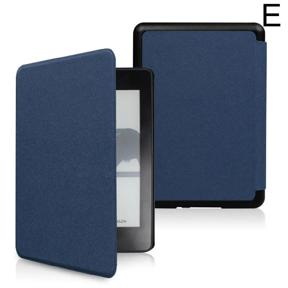 For 24Y Kindle Paperwhite 12th Generation Leather Protective KPW6 7inch Cover Cross Pattern Design Case Protective Anti-fal B8S7