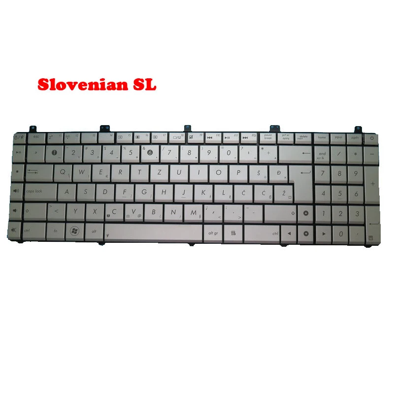 Laptop Keyboard For ASUS N75 N75S N75SF N75SL Silver Slovenian SL/Czech CZ/SP Spanish 04GN691KCZ00-2 04GN691KWB00-2