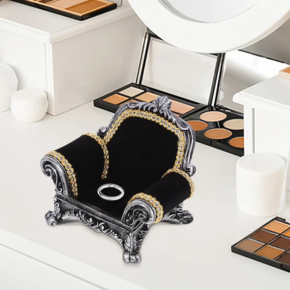 

2pcs Sofa Jewelry Box Ring Display Earring Stand Small Jewelry Holder Table Rings Organizer Earrings Display Stand Ring Storage